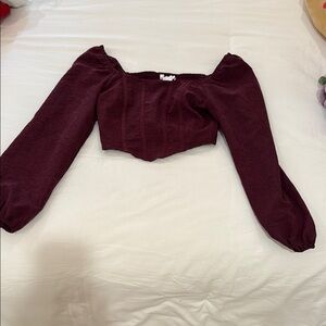 Women’s Long Sleeve Burgundy Top